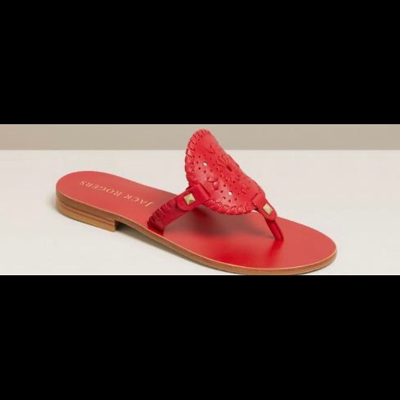 SOLD!!! Jack Rogers Georgica Sandals (Red) - Picture 2 of 4